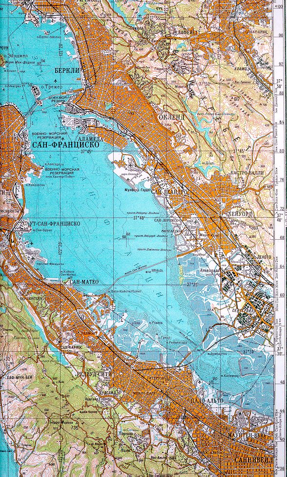 thumbnail for San Francisco Bay - Soviet Military Map