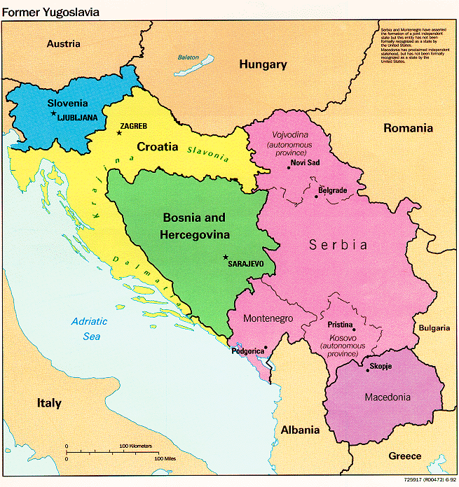 Mapa De Ex Yugoslavia