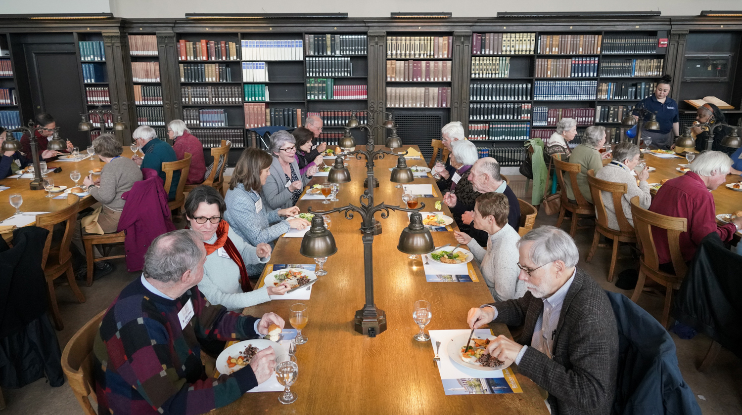 Library supporters eat at the Luncheon in the Library in 2023.