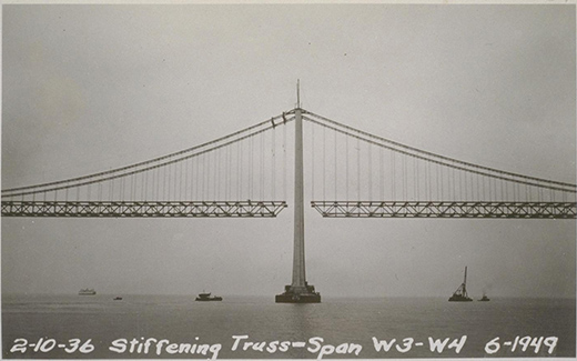 Photo of the Bay Bridge 1936 courtesy of The Bancroft Library