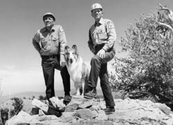 Photo of rangers with Lassie