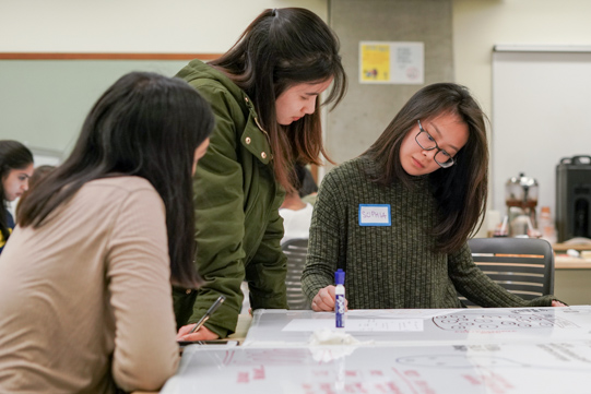 Participants work on project