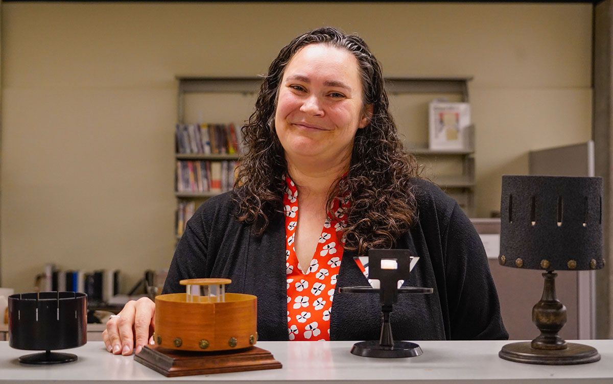 Librarian Gisele Tanasse