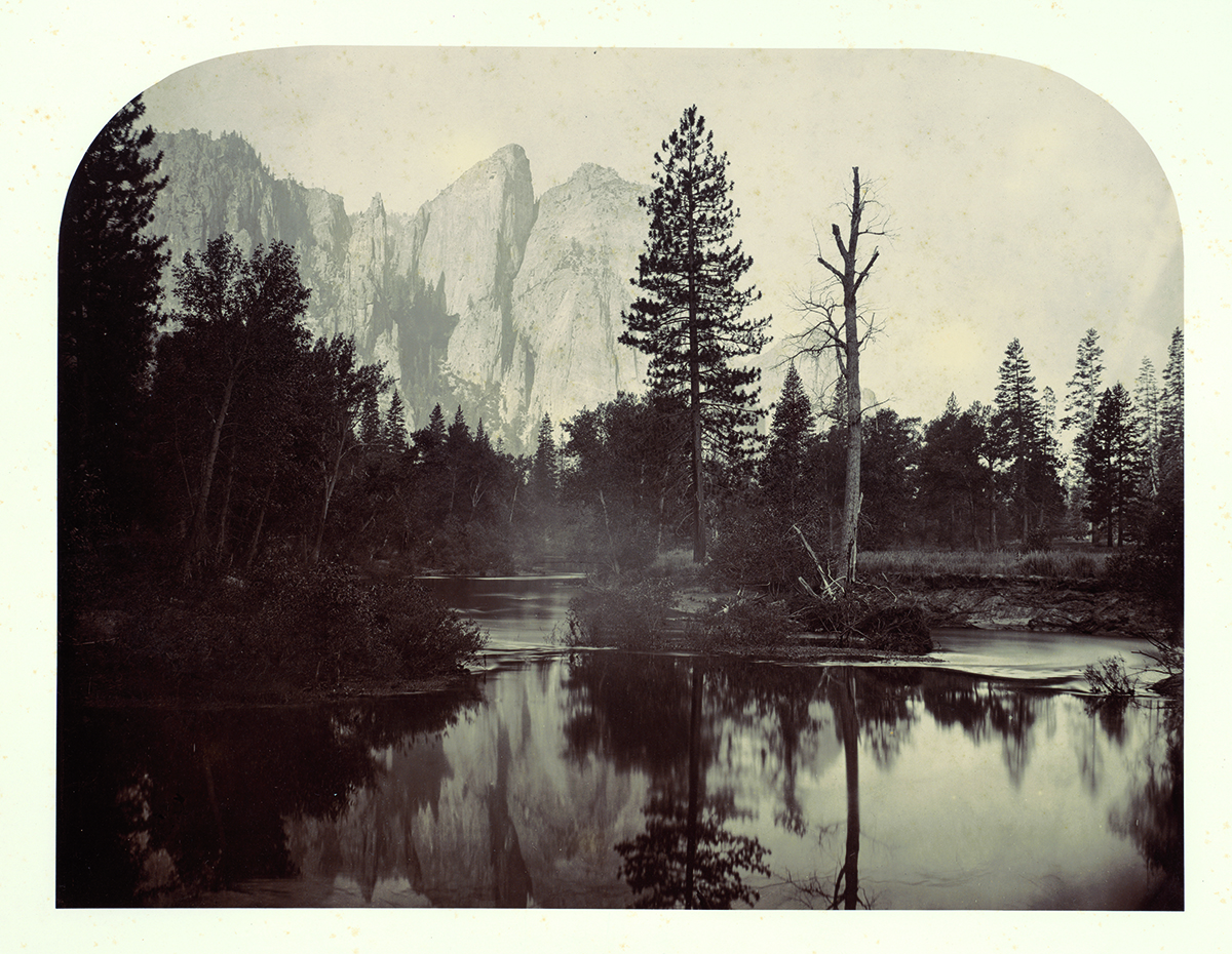 Yosemite in black and white image