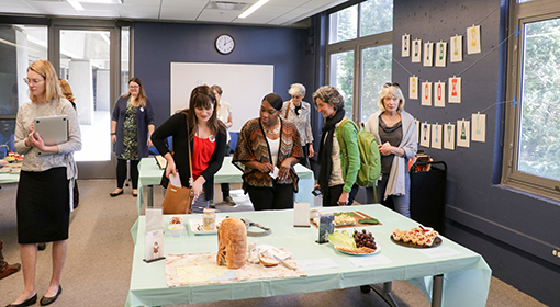 Crowds inspect edible books