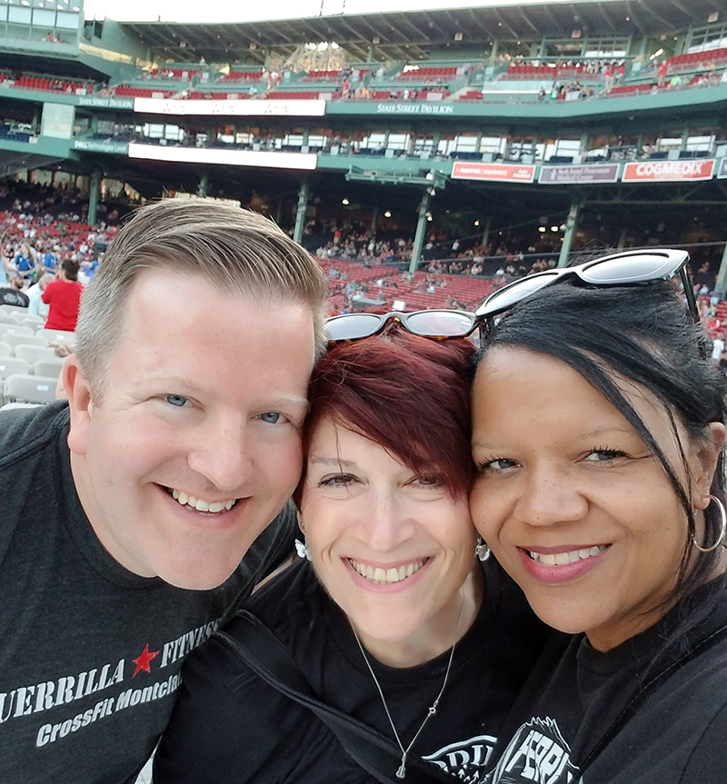 Shannon Monroe with her friends at a Pearl Jam concert