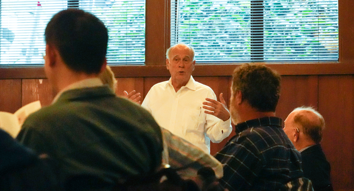 Richard Walker speaking at the Faculty Club