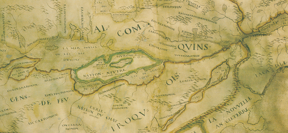 detail of an old map