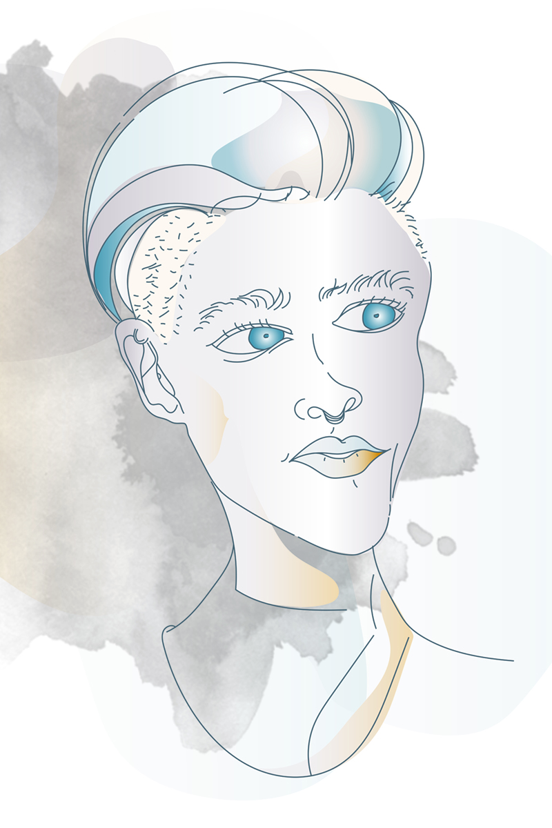 Illustration portrait of Jackie Gosselar