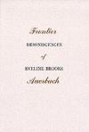 Frontier Reminiscences of Eveline Brooks Auerbach cover